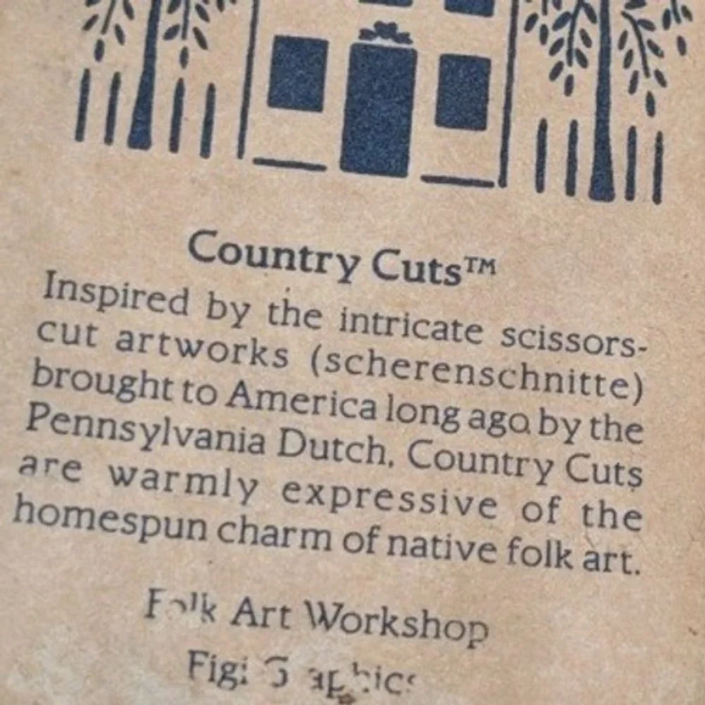 Vintage Figi Graphics‎ Country Cuts Folk Art Home Is Where The Heart Is Framed